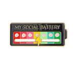 Social Battery Meter Enamel Pin