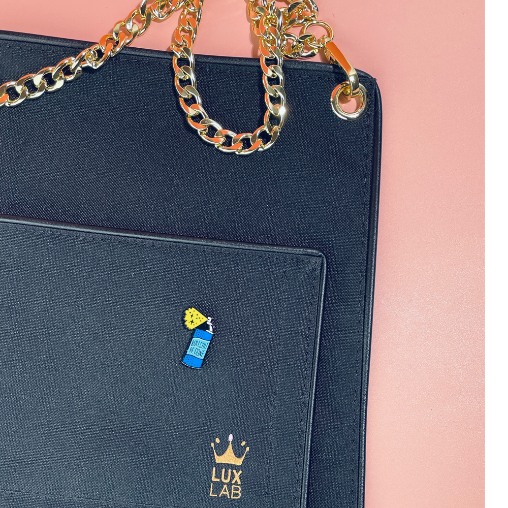 Bullshit Be Gone Spray Enamel Pin