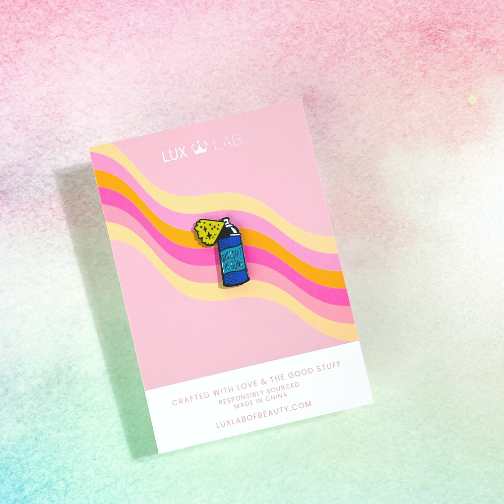 Bullshit Be Gone Spray Enamel Pin