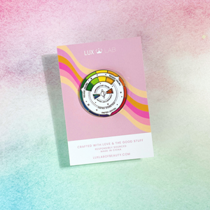 White Complementary Colors Spinning Diagram Enamel Pin