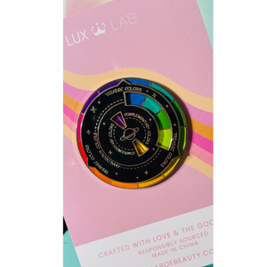 Black Complementary Colors Spinning Diagram Enamel Pin