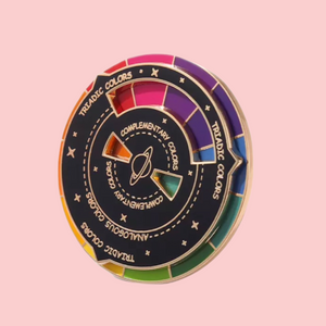 Black Complementary Colors Spinning Diagram Enamel Pin