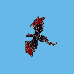 Red + Black Dragon Enamel Pin